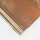 バーントオレンジネイビーダスティブルー動揺してストライプ フリースブランケット (角)