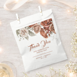 バーントオレンジバラテラコッタ結婚フローラ フェイバーバッグ