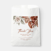 バーントオレンジバラテラコッタ結婚フローラ フェイバーバッグ (正面)