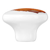 バーントオレンジバラ セラミックノブ (側面)