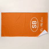 バーントオレンジファミリービーチタオル ビーチタオル (正面)