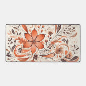 バーントオレンジフォークフローラ デスクマット (正面)