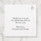 バーントオレンジブルゴーニュ秋素朴フローラ結婚ズ フェイバータグ (裏面)