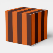 バーントオレンジ垂直ストライプレトロスタイル フェイバーボックス (裏面サイド)