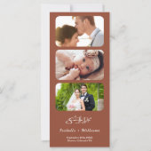 バーントオレンジ ボヘミアン テラコッタ 結婚式 セーブ・ザ・デート (裏面)