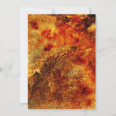 バーントオレ素朴ンジ色のマーブルド結婚式招待状 招待状 (裏面)