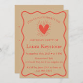 バーントテラ素朴コッタ&タン誕生日 招待状 (正面/裏面)