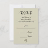 バーンドアとバラフローラカントリーウェディングRSVP 出欠カード (裏面)