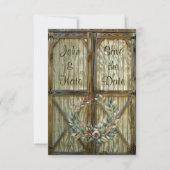 バーンドアとフローラウェスタンウェディング日付を保存 セーブザデート (正面)