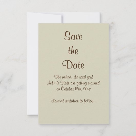 バーンドアとフローラウェスタンウェディング日付を保存 セーブザデート (裏面)