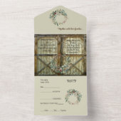 バーンドアとフローラオールインワン結婚式招待状 オールインワン招待状 (内側)