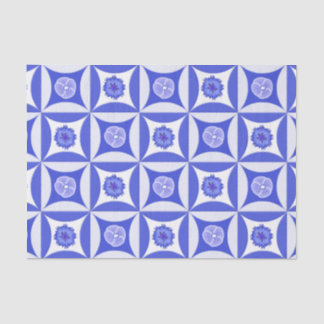 バーンドアのコーンフラワーとスピードウェル 薄葉紙