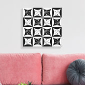 バーンドアの穴に灰色の物質 キャンバスプリント (インサイチュ (リビング))