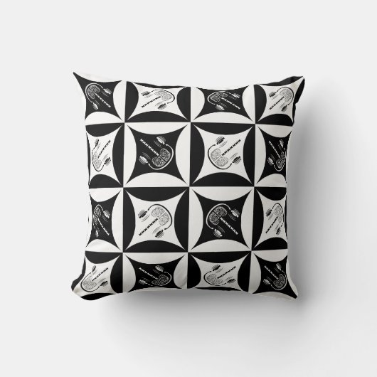 バーンドアの穴に灰色の物質 クッション (正面)