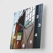 バーンドアの視点 スクエア壁時計 (傾斜)