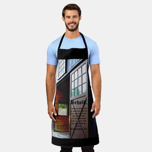 バーンドアの視点、黙示録3:8 エプロン (着用した状態)