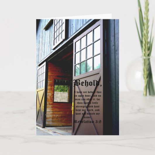 バーンドアの視点、黙示録3:8 サンキューカード (正面)