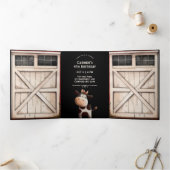 バーンドアカウファームパーティー 三つ折り招待状 (内部)