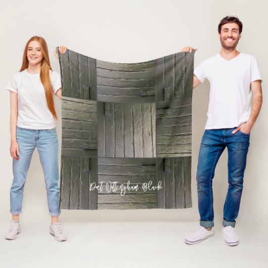 バーンドアデザインホースネーム素朴エクストリアン フリースブランケット (インサイチュ)