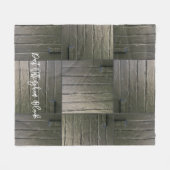 バーンドアデザインホースネーム素朴エクストリアン フリースブランケット (正面(横))