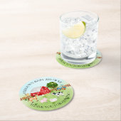 バーンドアニマルベビーシャワーありがとう ラウンドペーパーコースター (インサイチュ)