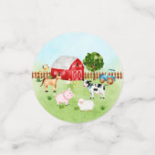 バーンドアニマルベビーシャワー コンフェッティ (スモール正面)