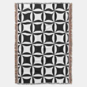 バーンドアパターンのブラックホール スローブランケット (正面縦)