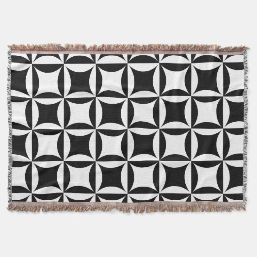 バーンドアパターンのブラックホール スローブランケット (正面)