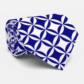 バーンドアパターンの青い穴 ネクタイ (ロール)