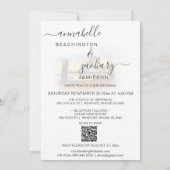 *~*バーンドアメリカ国旗QR RSVP AR19結婚のInvita 招待状 (裏面)