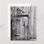 バーンドア（白黒） ポストカード (正面/裏面)