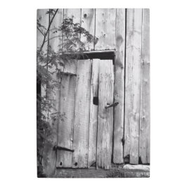 バーンドア（白黒） メタルプリント