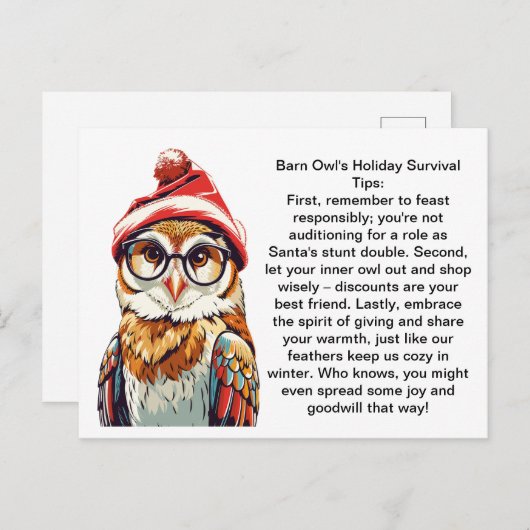 バーンドウおもしろいルからの休日の生存のヒント ポストカード (正面/裏面)