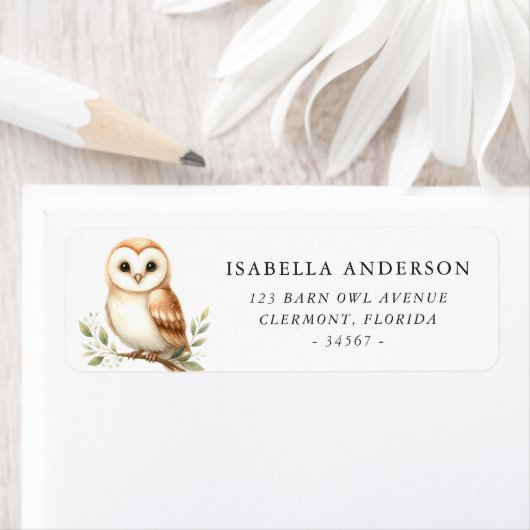 バーンドウお洒落ル差出人住所ラベル ラベル (インサイチュ)