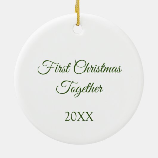 バーンドウエレガントクロカップル名前をカスタムするクリスマスプレゼント セラミックオーナメント (裏面)