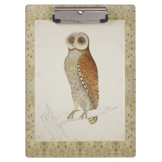 バーンドウクロウ素朴なヴィンテージ自然鳥 クリップボード (正面)
