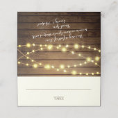 バーンドウッドおよびストリングライト プレイスカード (外部開封)