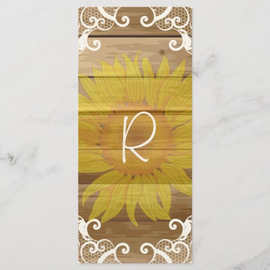 バーンドウッドサンフラワーズとヴィンテージレースラックカード プログラム (正面)