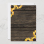 バーンドウッドストリングライツヒマワリ卒業 招待状 (裏面)