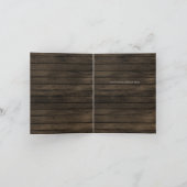 バーンドウッドストリングライトサンフラワーズサンキューカード 招待状 (内部)