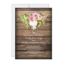 バーンドウッドピンクフラワーズカウスカルホーン結婚ズ