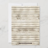 バーンドウッド松の木の冬のリハーサルディナー 招待状 (裏面)