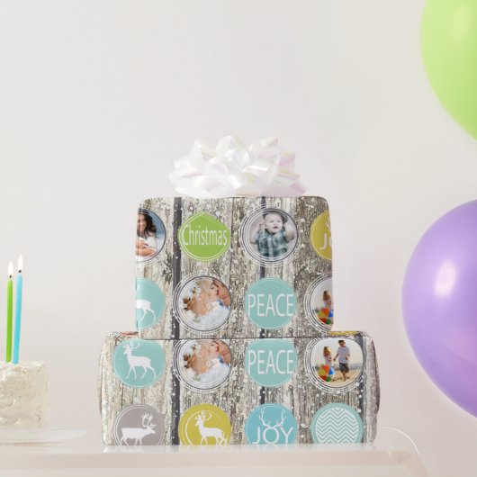 バーンドウ素朴ィードファミリーフォトトナディースクリスマス ラッピングペーパー (パーティーギフト)