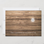 バーンドウ素朴ィードメイソンジャールライトブライダルシャワー 招待状 (裏面)