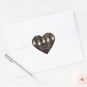 バーンドウ素朴ィードメイソンジャー結婚式の引き出物 ハートシール (封筒)