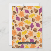 バーンドウ素朴ッド秋秋カボチャジェンダーリビール 招待状 (裏面)