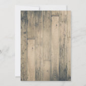 バーンドウ素朴ッド金ゴールドホワイトシックキンセアニラ15 招待状 (裏面)