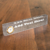 バーンドウ素朴ッド デスクネームプレート (側面)