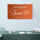 バーンドオエレガントレンジスウィート16誕生日 横断幕 (トレードショー)