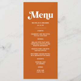 バーンドオモダンレンジレトロボホ結婚ズ メニュー